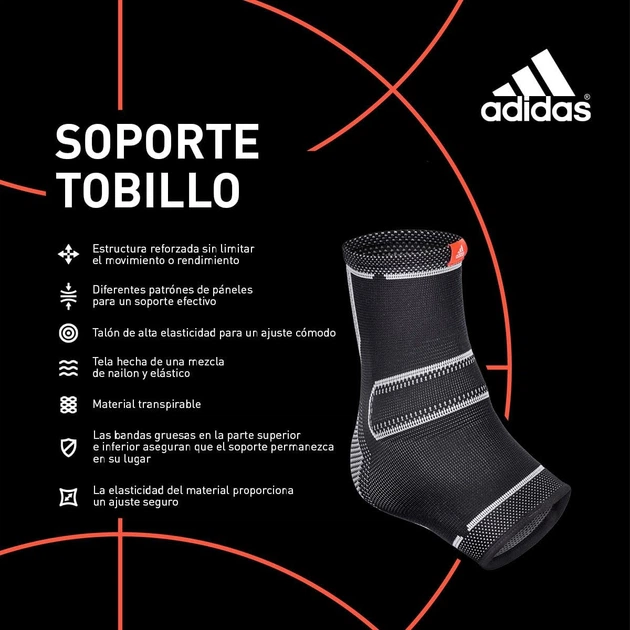 Фіксатор Щиколотки Adidas Knitted Support Sleeve(ADSU-12511BK) XL Чорний - изображение 6