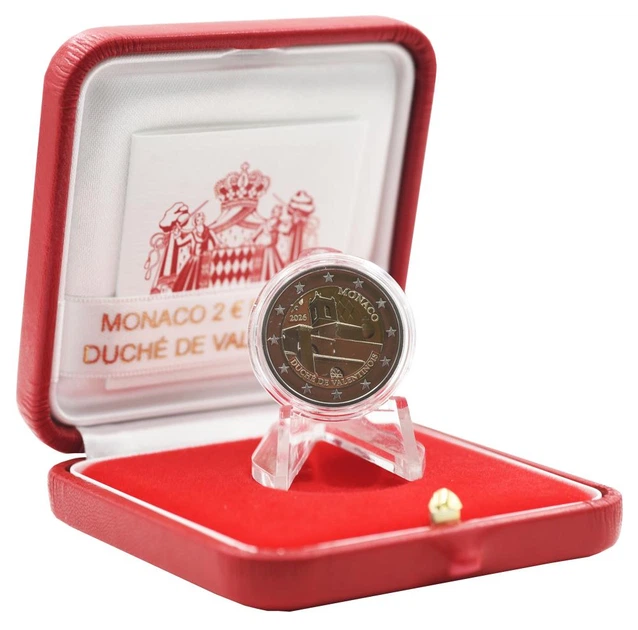 Монета Монако 2 евро 2026 Биметалл Proof Герцогство Валентинуа - Фото 1 Монета Монако 2 евро 2026 Биметалл Proof Герцогство Валентинуа - изображение 1