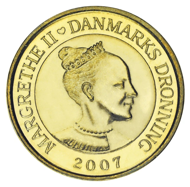 Монета Данія 20 крон 2007 AU-UNC Вежа Ратуші — Копенгаген - Фото 2 Монета Данія 20 крон 2007 AU-UNC Вежа Ратуші — Копенгаген - зображення 2