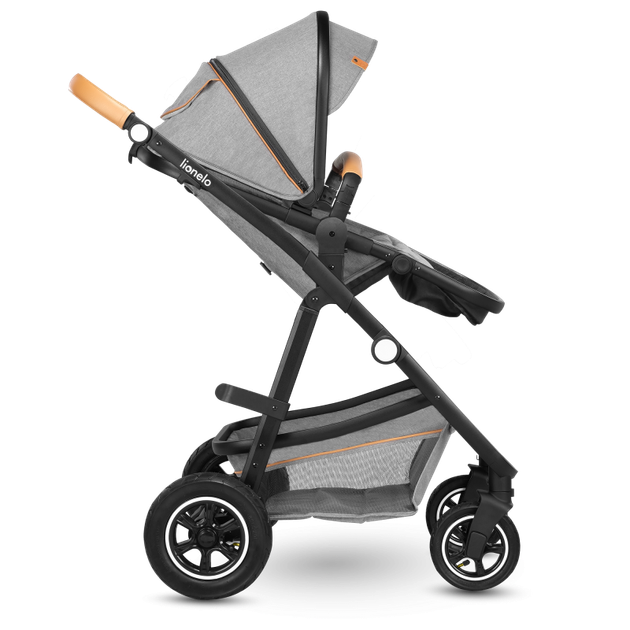 Универсальная коляска 2 в 1 Lionelo AMBER GREY STONE, люлька, прогулочный блок - изображение 3