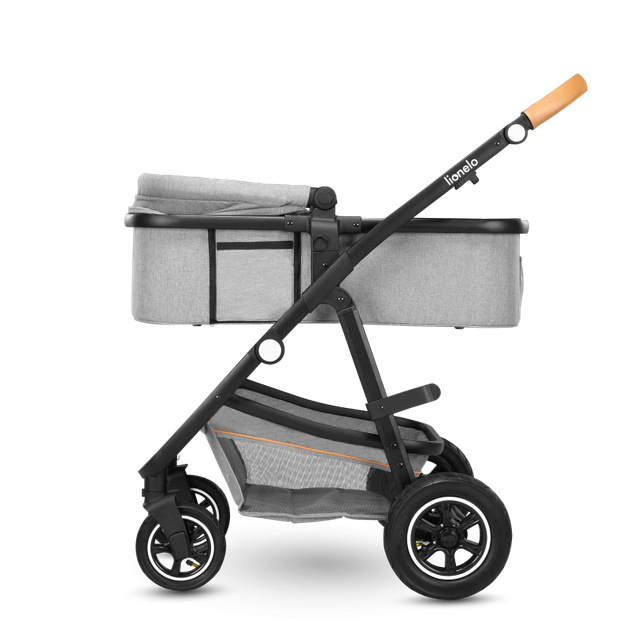 Универсальная коляска 2 в 1 Lionelo AMBER GREY STONE, люлька, прогулочный блок - изображение 8