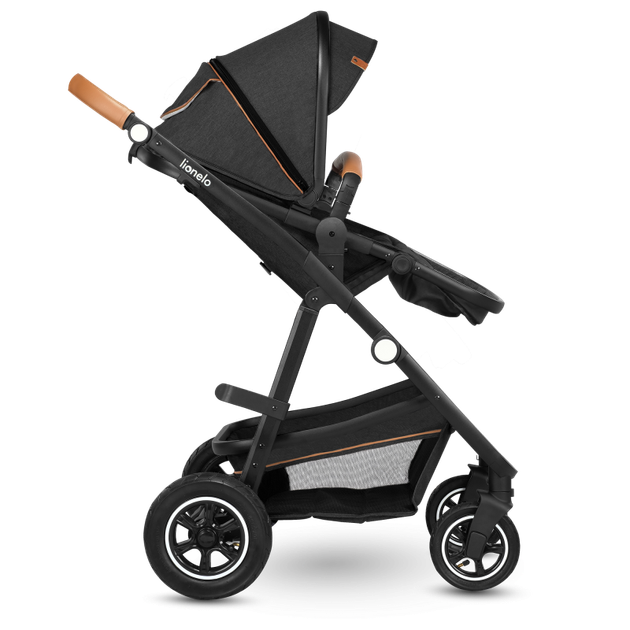 Универсальная коляска 2 в 1 Lionelo AMBER GREY GRAPHITE, люлька, прогулочный блок - изображение 6