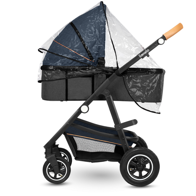 Универсальная коляска 2 в 1 Lionelo AMBER BLUE NAVY, люлька, прогулочный блок - изображение 6