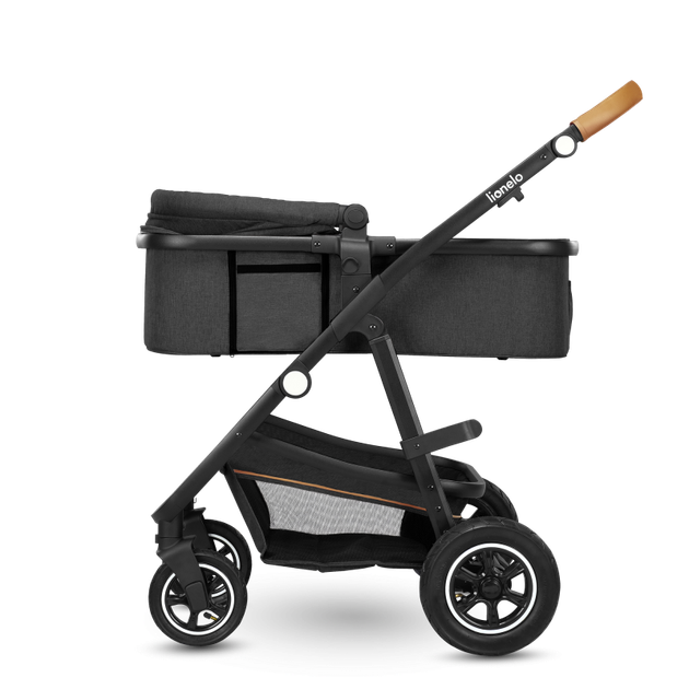Универсальная коляска 2 в 1 Lionelo AMBER GREY GRAPHITE, люлька, прогулочный блок - изображение 3