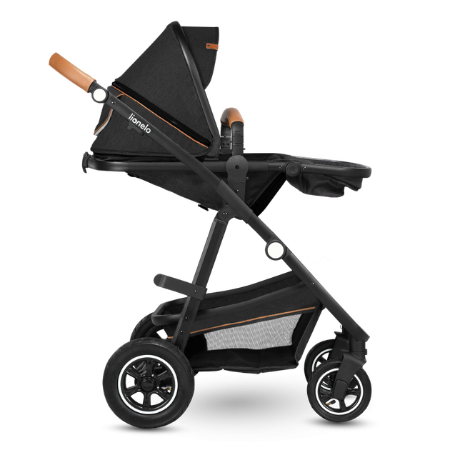 Универсальная коляска 2 в 1 Lionelo AMBER GREY GRAPHITE, люлька, прогулочный блок - изображение 7