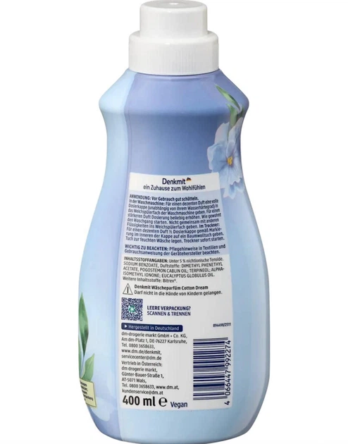 Ароматизатор парфум для білизни Denkmit Cotton Dream 400 ml - зображення 2