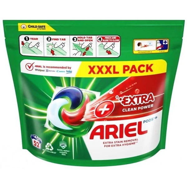 Капсули ARIEL Pods+ Сила Екстраочищення 52 шт, засіб Все в 1 для плям із технологією Cool Clean - Фото 6 Капсули ARIEL Pods+ Сила Екстраочищення 52 шт, засіб Все в 1 для плям із технологією Cool Clean - зображення 6