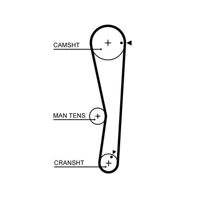 Комплект ГРМ Mitsubishi Colt/Lancer/Space Star 1.3/1.6 98-13 - GATES (K015687XS) - изображение 2