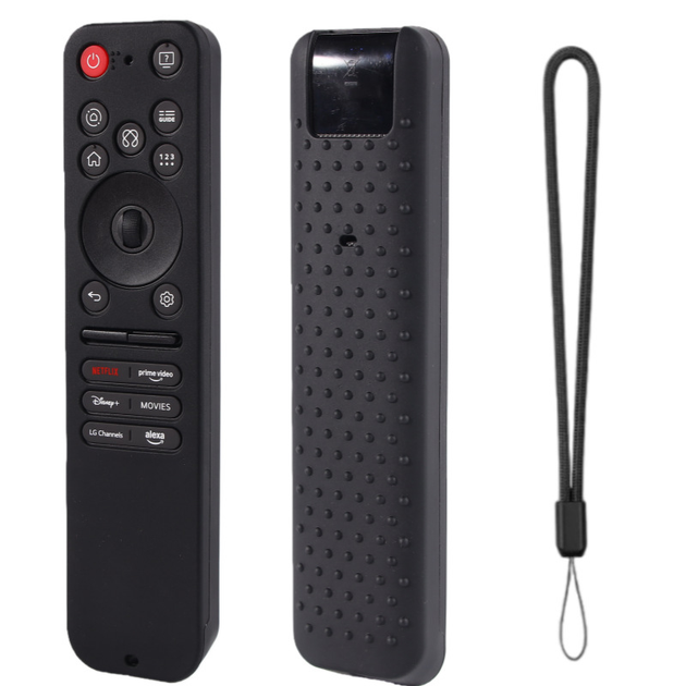 Силиконовый защитный чехол для пульта ДУ LG Smart TV 2025 MR-25GA / MR25GA, серии C5/B5/G5/M5 - черный - Фото 1 Силиконовый защитный чехол для пульта ДУ LG Smart TV 2025 MR-25GA / MR25GA, серии C5/B5/G5/M5 - черный - изображение 1