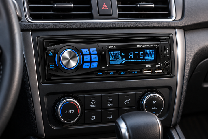 Автомагнитола 1 DIN BT580 с Bluetooth, USB, SD, AUX и FM - изображение 2