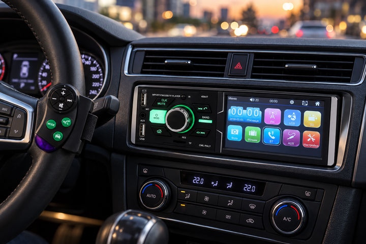 Автомагнитола 4064T 1 DIN с сенсорным экраном 4,1”, Bluetooth, 2×USB и пультом на руль - изображение 4
