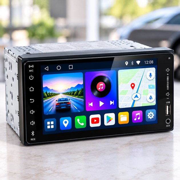 Автомагнитола PI-607 2DIN 7″ Android 8.1, GPS, Wi-Fi, Bluetooth, 2/16 ГБ - изображение 2