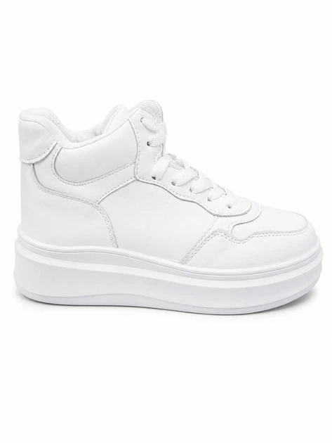 Кроссовки высокие женские Fashion белые из Натуральной кожи 348340_38 (23.5 см) - изображение 5