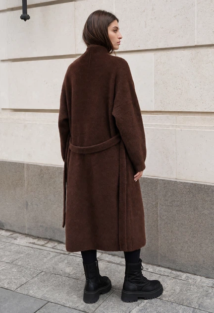 Жіночий кардиган стаф коричневий класичний вовняний Staff brown M-L (406759) - Фото 4 Жіночий кардиган стаф коричневий класичний вовняний Staff brown M-L (406759) - зображення 4