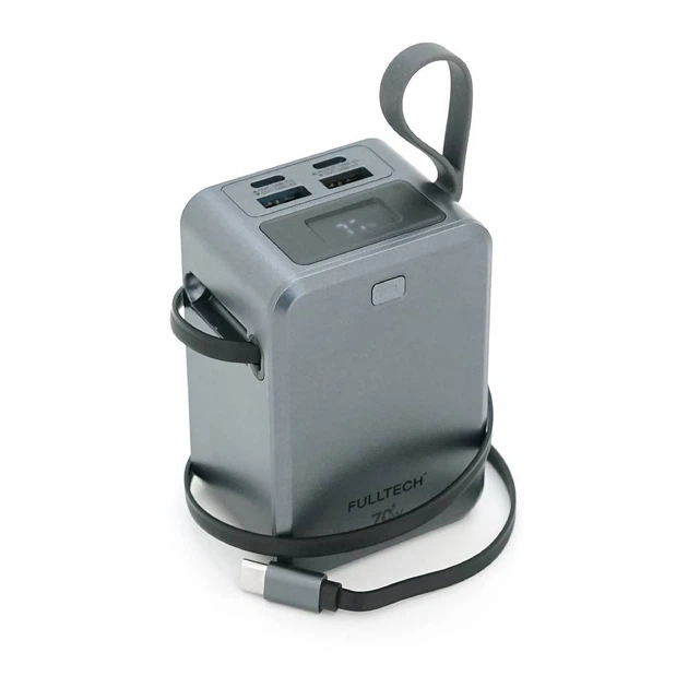 PowerBank FULLTECH FP33 20000mAh, 70W, Input: (Type-C), Output: (USB, 2*Type-C), індикація заряду, 0,440kg, Gray, Box (UG-46151) - Фото 1 PowerBank FULLTECH FP33 20000mAh, 70W, Input: (Type-C), Output: (USB, 2*Type-C), індикація заряду, 0,440kg, Gray, Box (UG-46151) - зображення 1