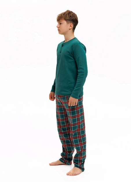 Піжама дитяча Family Look з бавовни Наталюкс 40р. 158см-164см зелений (9456134888871) - зображення 3