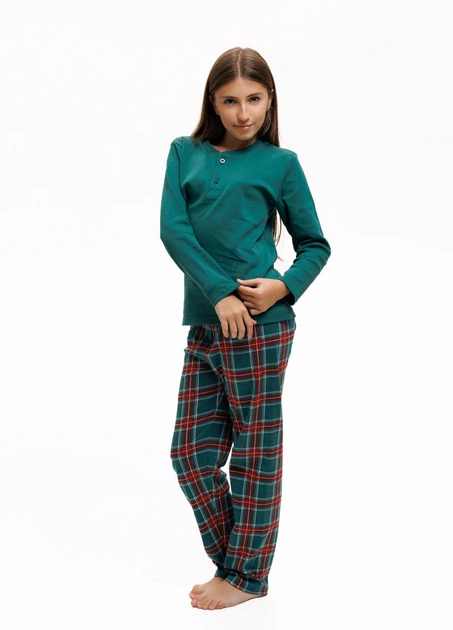 Піжама дитяча Family Look з бавовни Наталюкс 40р. 158см-164см зелений (9456134888871) - зображення 9