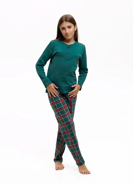 Піжама дитяча Family Look з бавовни Наталюкс 36р. 134см-140см зелений (9456134888851) - зображення 10