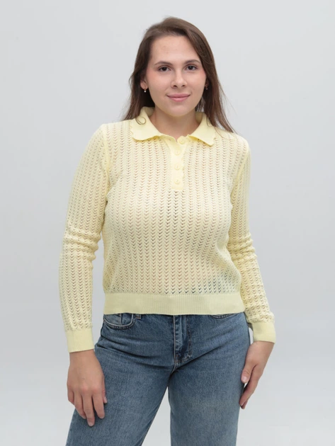 Поло жіноче лимонне в'язане довге рукав 12502-06 ONE SIZE - зображення 4