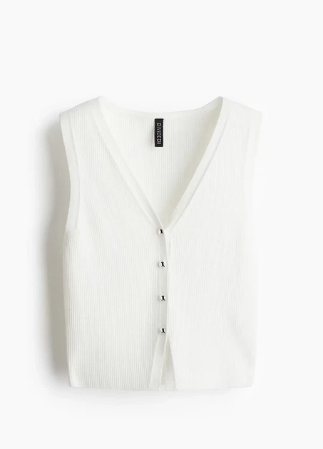 Жилет H&M 18501 Білий L (1289) - Фото 1 Жилет H&M 18501 Білий L (1289) - зображення 1