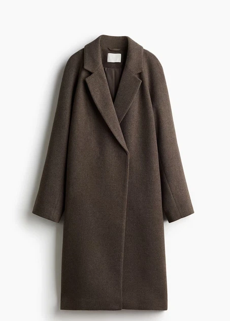 Пальто H&M 18472 Темний коричневий L (1159) - зображення 3