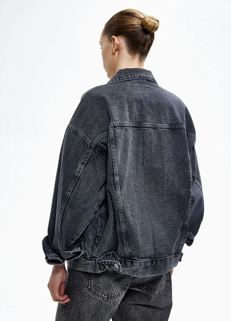 Джинсова куртка H&M 18645 Чорний S (1222) - Фото 3 Джинсова куртка H&M 18645 Чорний S (1222) - зображення 3