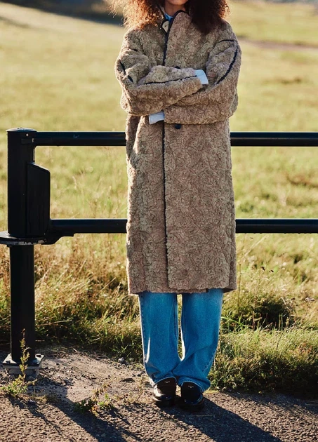 Пальто H&M 18481 Бежевий ХS (1193) - зображення 2
