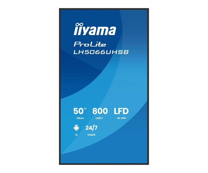 Монитор iiyama ProLite LH5066UHSB-B1AG EU - Фото 2 Монитор iiyama ProLite LH5066UHSB-B1AG EU - изображение 2