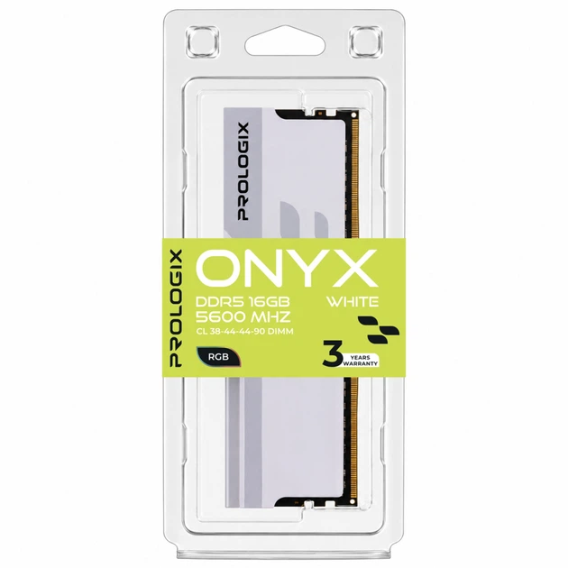 Модуль пам'яті для комп'ютера DDR5 16GB 5600 MHz Onyx White RGB Prologix (PRO16GB5600YWR5) - изображение 4