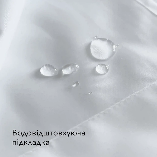 Сучасна подвійна текстильна водостійка штора - фіранка для ванної та душової з підкладкою Adagio Windows Decor - Шторка у бежевому кольорі 180х220 см - изображение 4
