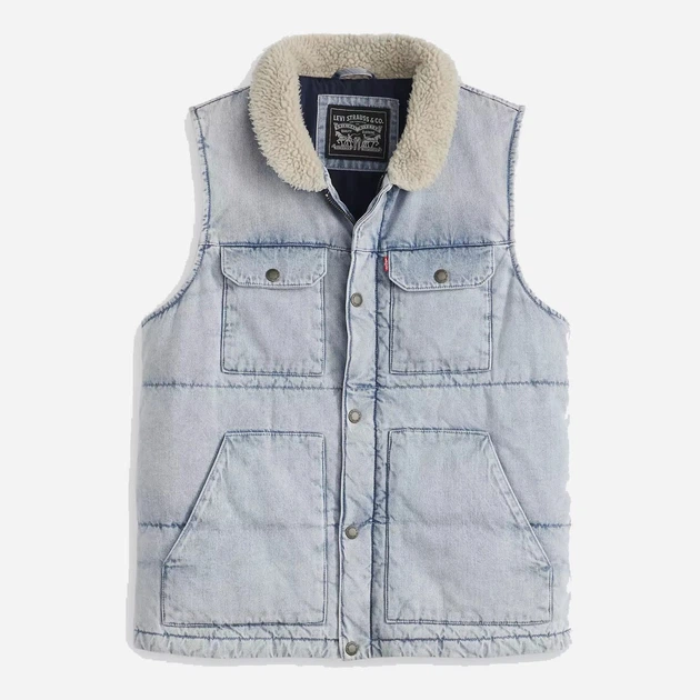 Теплый жилет джинсовый мужской Levi`s 648385496 M Голубой (1162822427) - изображение 5