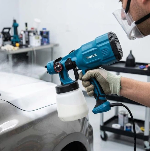 Електричний фарбопульт Makita 650 Вт продуктивність 0.55 л/хв Резервуар 0.88 л сопела у комплекті 2 мм / 2.5 мм / 3 мм - зображення 4