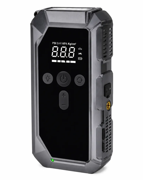Автомобильный Jump Starter 12 В Пусковой бустер 600 А с компрессором 150 PSI Пускозарядное устройство 12000 мАч Power Bank 5 В 2 А с LED фонарем Type C - изображение 9
