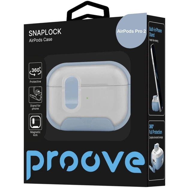 Чохол Proove SNAPLOCK Case AirPods Pro 2 matte gray - Фото 2 Чохол Proove SNAPLOCK Case AirPods Pro 2 matte gray - изображение 2