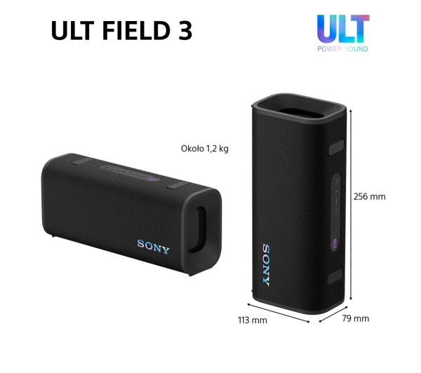 Bluetooth-колонка Sony ULT Field 3 SRS-ULT30B Чорний - Фото 4 Bluetooth-колонка Sony ULT Field 3 SRS-ULT30B Чорний - зображення 4