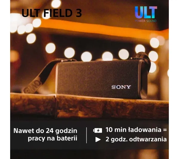 Bluetooth-колонка Sony ULT Field 3 SRS-ULT30B Чорний - Фото 7 Bluetooth-колонка Sony ULT Field 3 SRS-ULT30B Чорний - зображення 7