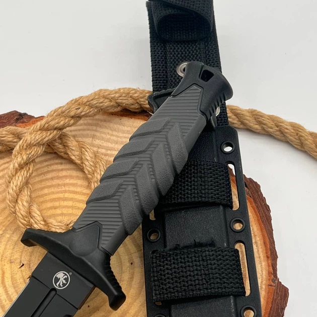 Ніж туристичний з фіксованим клинком 1820 Microtech Outdoor Black у піхвах - Фото 5 Ніж туристичний з фіксованим клинком 1820 Microtech Outdoor Black у піхвах - изображение 5