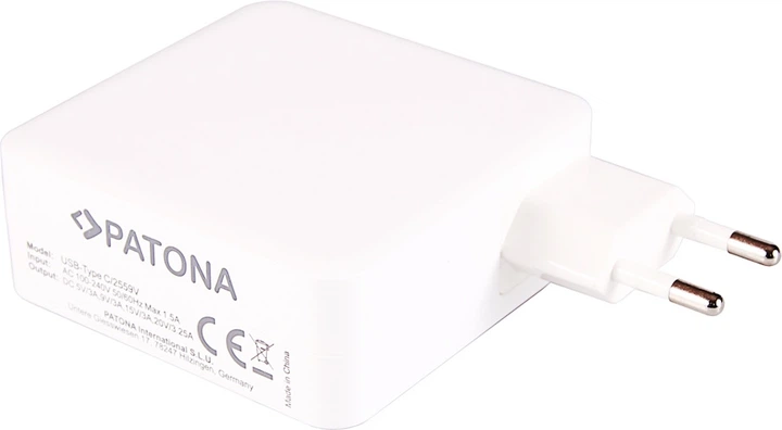 Ładowarka PATONA PD 65W USB-C 5-20V White (4055655185493) - Zdjęcie 3 Ładowarka PATONA PD 65W USB-C 5-20V White (4055655185493) - obraz 3