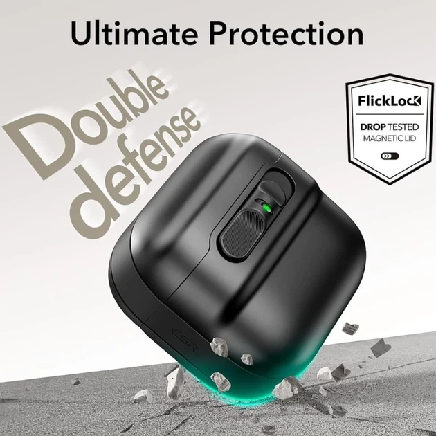 Чехол для наушников ESR Pulse Halolock для AirPods 4 Black with MagSafe (4894240217702) - Фото 3 Чехол для наушников ESR Pulse Halolock для AirPods 4 Black with MagSafe (4894240217702) - изображение 3