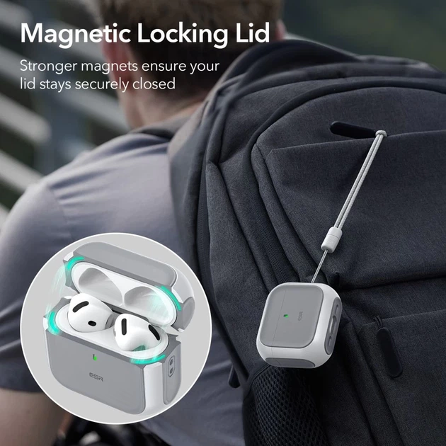 Чехол для наушников ESR Orbit Halolock для AirPods 4 White with MagSafe (4894240217603) - изображение 2