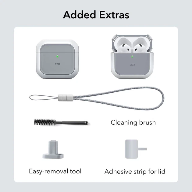 Чехол для наушников ESR Orbit Halolock для AirPods 4 White with MagSafe (4894240217603) - изображение 8