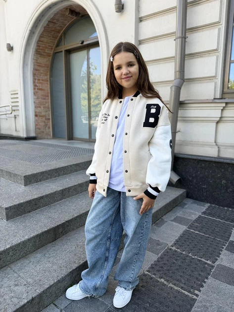 Бомбер для дівчинки тепла кофта підліткова утеплена толстовка дитяча на флісі без капюшона IRmAS 1397 розмір зріст 164 бежевий - Фото 11 Бомбер для дівчинки тепла кофта підліткова утеплена толстовка дитяча на флісі без капюшона IRmAS 1397 розмір зріст 164 бежевий - зображення 11