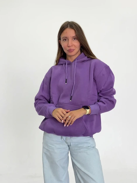 Жіноче однотонне худі на флісі Pink Daisy Фіолетовий XL (5035/1) - Фото 1 Жіноче однотонне худі на флісі Pink Daisy Фіолетовий XL (5035/1) - зображення 1