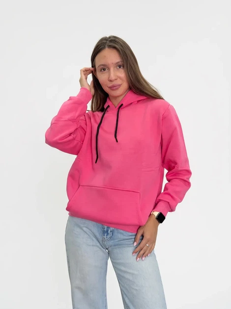 Жіноче однотонне худі на флісі Pink Daisy Рожевий L (7430) - Фото 1 Жіноче однотонне худі на флісі Pink Daisy Рожевий L (7430) - зображення 1