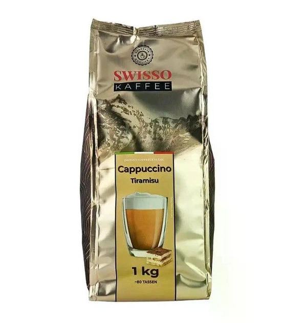 Капучіно розчинний Swisso cappuchino Tiramisu Instant KaffeeGetrank Coffee Свіссо крем Тірамісу 80порцій Пакет 1кг - Фото 1 Капучіно розчинний Swisso cappuchino Tiramisu Instant KaffeeGetrank Coffee Свіссо крем Тірамісу 80порцій Пакет 1кг - изображение 1