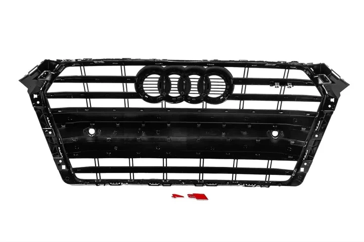 Решетка радиатора Audi A4 B9 2015-2019 S-Line Black хром + черный глянец - Фото 2 Решетка радиатора Audi A4 B9 2015-2019 S-Line Black хром + черный глянец - изображение 2
