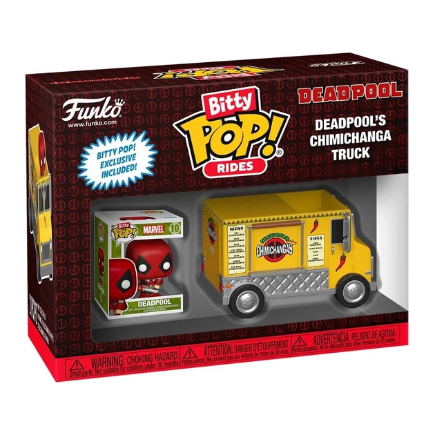 Набор фигурок Funko Bitty Pop Ride Дэдпул и грузовик Чимичанги Марвел - Фото 1 Набор фигурок Funko Bitty Pop Ride Дэдпул и грузовик Чимичанги Марвел - изображение 1