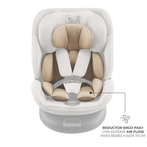 Автокрісло Kinderkraft Xpedition 3 i-Size поворотне 360° проти руху до 105 см бежеве - зображення 10