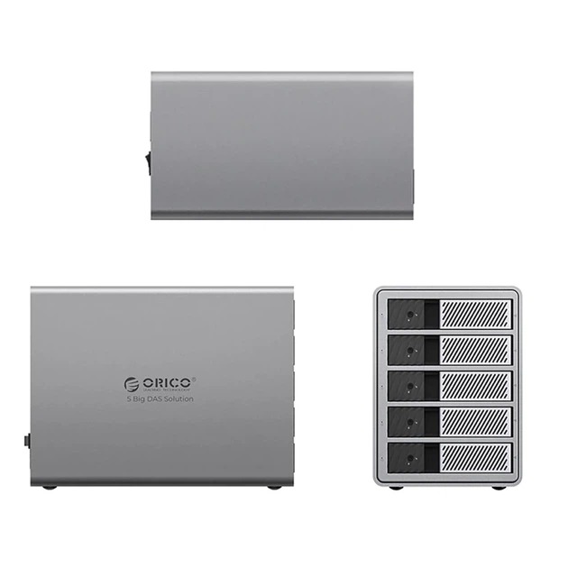 Матриця дискова Orico 9858T3 ProThunder Thunderbolt 3 5-bay 2.5"/3.5" SATA Gray - зображення 2