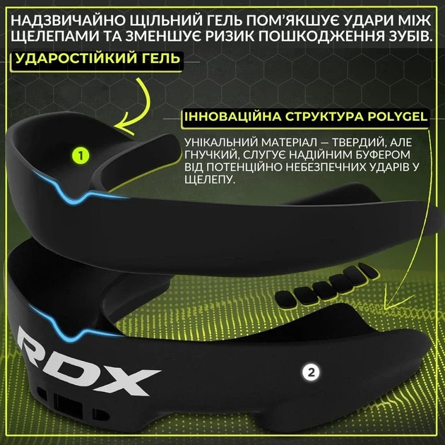 Капа RDX Inc термопластик одночелюстная 12+ черная - изображение 3